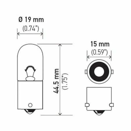 HELLA BULB 1003 12V 12W BA 1003